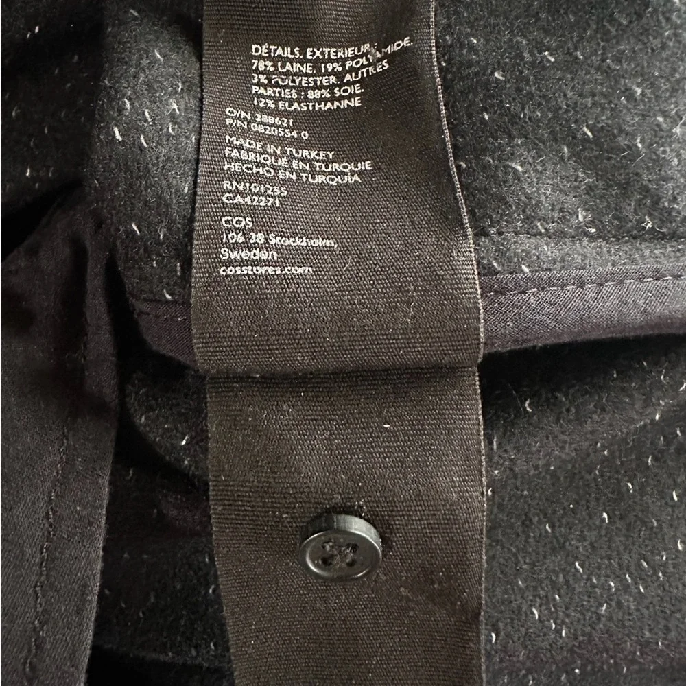 COS Black Long Sleeve Dress with Sheer Detail - Picture 13 of 13